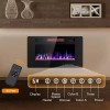 Unbranded 30 inch Electric Fireplace Inserts,in-Wall Recessed & Wall Mounted,Remote