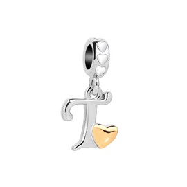 SBI Jewelry Women Silver Initial Gold Heart T Dangle Charm for Bracelets Necklace Pendant Mom Sister Wife Grandma Best Friends Family BFF Birthday Mothers Day Anniversary