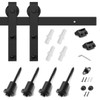 SMARTSTANDARD 5 Feet Heavy Duty Sturdy Sliding Barn Door Hardware