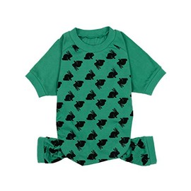 Leveret Dog Pajamas 100% Cotton Bunny Rabbit Green (Size Medium)