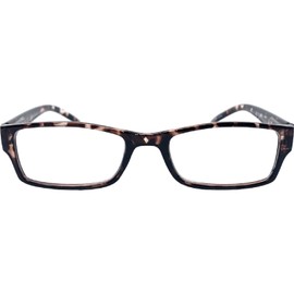 Incredible Bargains The Luxe Unisex Retro Square Reading Glasses, Rectangle Readers + 3.25 Dark Tortoise