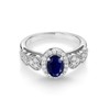 Gem Stone King 925 Sterling Silver Blue Sapphire Engagement Ring