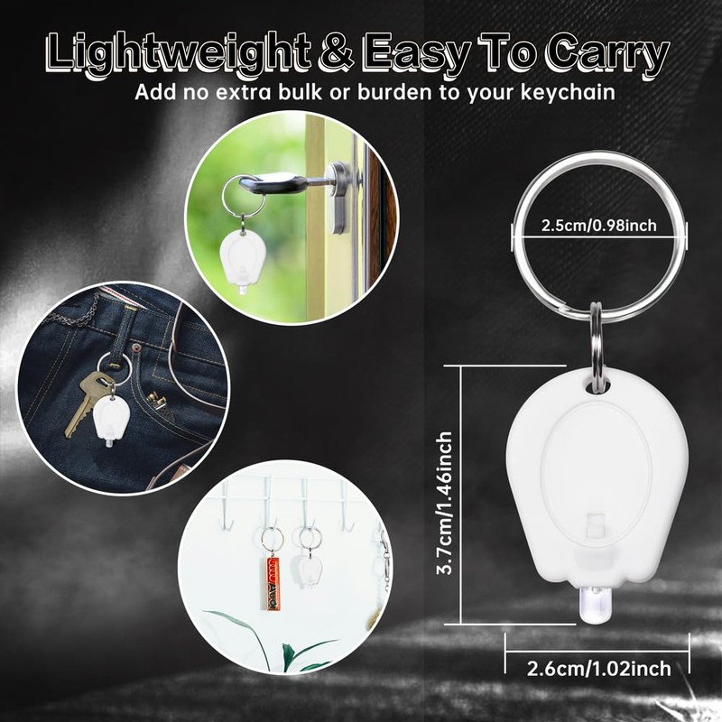 RaySoar 10 Pack Ultra Bright Mini LED Keychain Flashlight, Small