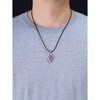 COAI Leather Necklace Arrowhead Necklace Raw Amethyst Crystal Necklace for