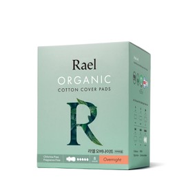 Rael Organic Cotton Cover Pads Overnight 8P - Rael Organic Cotton Cover Pads