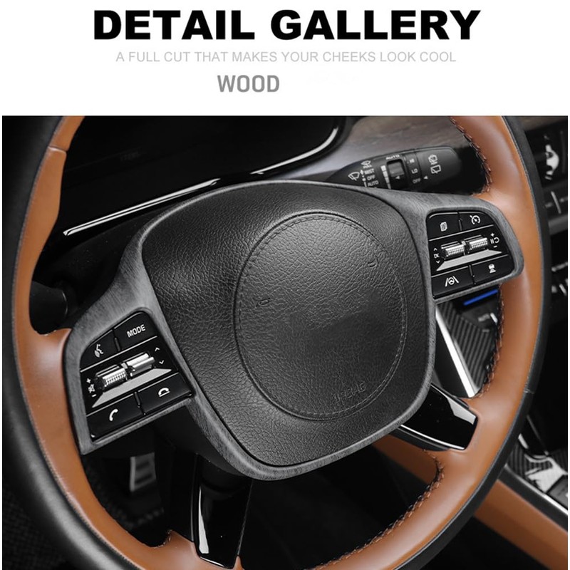JUIVEEL ABS Car Steering Wheel Frame Cover Steering Wheel Button