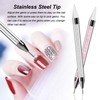 2PCS Dual-Ended Rhinestone Picker Dotting Pen, Kememo Wax Tip Pencil