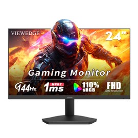 Viewedge 24 Inch Gaming Monitor FHD 144hz, IPS 1ms 1080p Computer Monitor with 110% sRGB, Bluelight Filter, HDMI & VGA Port, Support Wall Mount