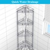 HuggieGems 4 Tier Floor Standing Corner Shower Caddy Organizer Shelf