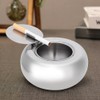 Stainless Steel Round Outdoor Indoor Office Desktop Windproof Smoking Ashtray