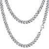 Stainless Steel Cuban Link Chain Necklace Trendy Women Men Jewelry