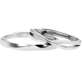 [Nicoiro] Pair Ring, Eternal Love Design, Matching Look, One Size Fits All, Metal, No Gemstone