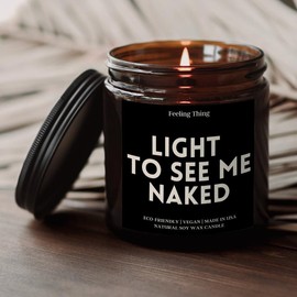 Light To See Me Naked Christmas Holidays Candle, Handpoured Christmas Scent, Gift For Him Boyfriend Gift, Present for Husband, Boy Friend, Christmas Gift Idea, Candles For Couple - Size: 9oz (50 hours)	, Scent: White Sage + Lavender