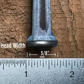 6"- Steel Square Common Rose Head STANDARD-60d - Large Spike Nails (5 Nails)