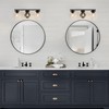 GEPOW Black Bathroom Light Fixtures, 3 Light Farmhouse Modern Vanity