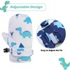 QKURT Kids Warm Gloves, Toddler Snow Mittens Fleece Lining Gloves