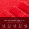 COZYART Red Hand Towels for Bathroom 4 Pcs, 13x30 Cotton