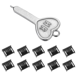 MECCANIXITY 10pcs Port Blocker Locking USB Port/Dust PC Blocker with Coded Key,Black