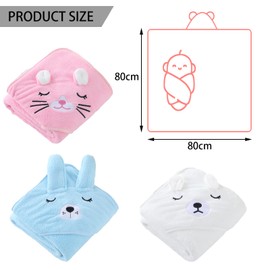 DKDDSSS 2PCS Handtuch Kapuze Badetuch Baby, Babyhandtuch Set, Kapuzenhandtuch Baby Super Saugfähiges, Weiches Badeponcho Baby Badetuch für Babybaden Unisex, Blue