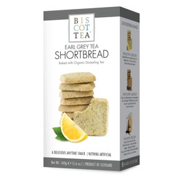 BISCOTTEA Earl Grey Tea Shortbread Cookies (8 Cookies)