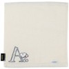 Tsujiseru Snoopy Mini Towel 25cm Initial A Embroidered White