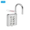 PATIKIL 8 Digit Button Combination Padlock, 3 Pack 4 Position