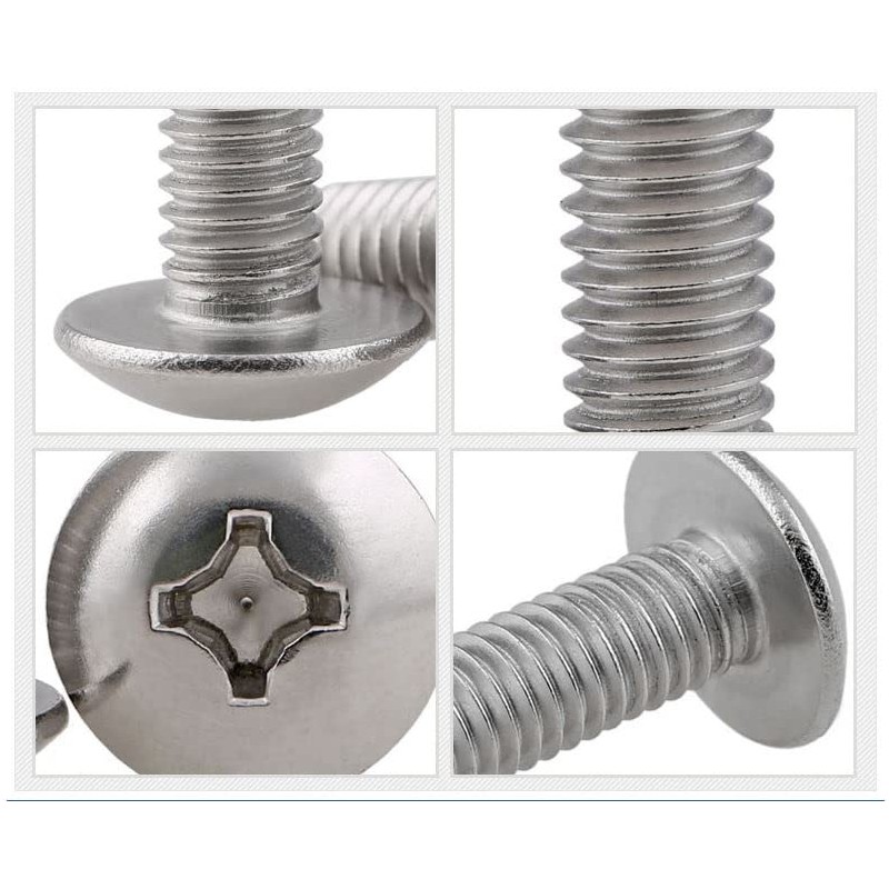 cSeao 30pcs M4x35mm Truss Head Machine Screws, Phillips Drive, Full