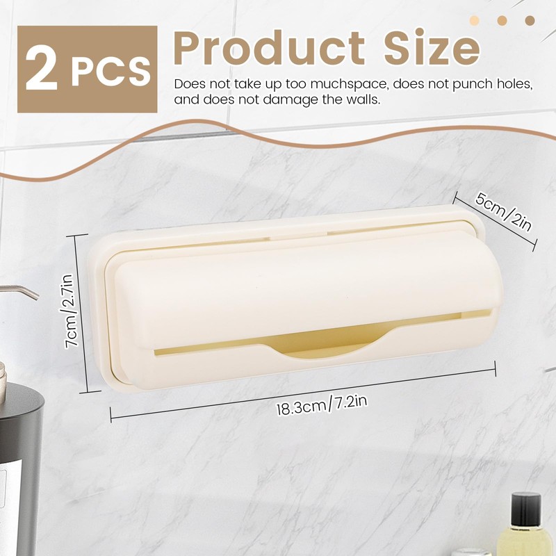 2 PCS Wall Mount Trash Bag Dispenser Roll Holder, Kitchen