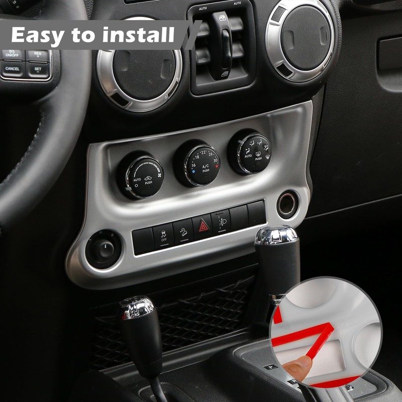 RT-TCZ for Wrangler JK Center Dash AC Switch Cover Trim