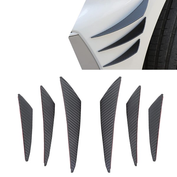 Irinidig 6 PCS Car Spoiler Canards Kit, Auto Front Bumper