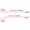 CB 40" Stainless Steel Throttle and Idle Cable Kit For