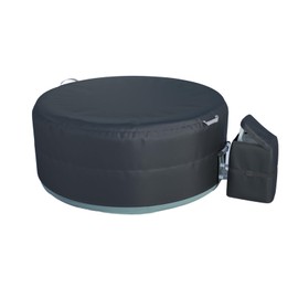 XCZ hot tub Cover, with Pump Cover. Suitable for a 71-inch Round hot tub, Insulated/dust-Proof/Water-Proof/Sun-Proof. Black