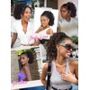 Isaic Curly Ponytail Extension,Drawstring Ponytail for Black Women 8 Inch,Synthetic