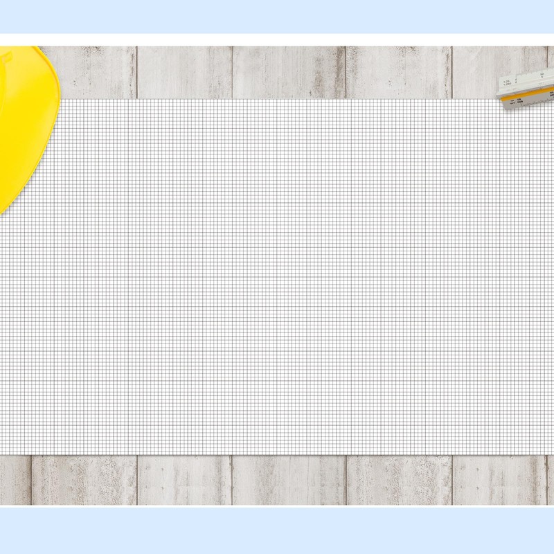 Fuyoooo 25 Sheet Graph Paper Pad 24" x 48" Large