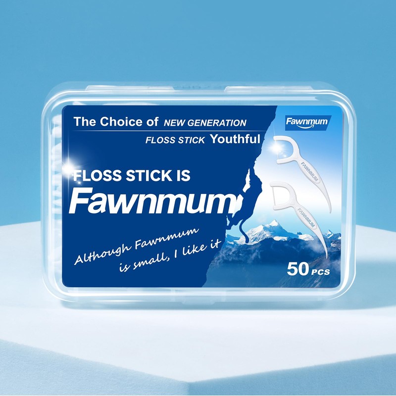 Fawnmum 200-Count Dental Floss Picks for Family - Strong &
