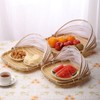 2Pcs Food Serving Tent Basket Fly Skeeter Insect Resistant Bamboo