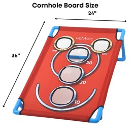 Cornhole Board Set with Boards, Carrying Case, and 15+ Game Variations and Carrier Bag - Red White Blue
