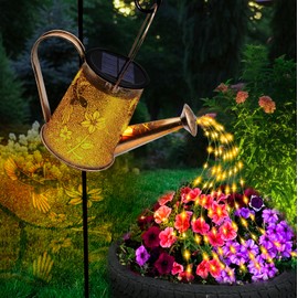 Solar Watering Can Lights, Hummingbird Christmas Gifts for Women Mom Grandma Birthday, Waterproof Outdoor Garden Decor Large Hanging Solar Lanterns Garden Lights for Patio Porch Yard Flowerbed Pathway