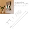 Miniature Curtain Rods 1/12 Scaled Simulation Alloy Dollhouse Double Layer