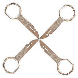 ZQLR-Y 4 Pcs Radio Removal Tool, Car Radio Removal Tool, Trim Removal Tools with Easy Grip Handle, Radio Release Key Extraction Tool Compatible with Most Car Types