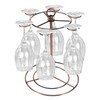wutfuooo Black Metal Countertop Wine Glass Holder with Scrollwork Design,