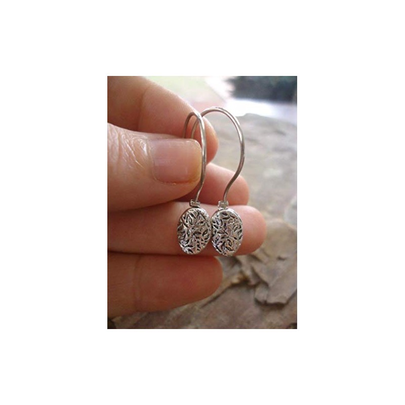 ♥ Floral thick disc ♥ Wonderful long hook earrings