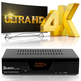 hd-line Bamof 2305 Digital Satellite Receiver - (HDTV, DVB-S/S2, HDMI, SCART, 2x USB 2.0, Full HD 1080p) [Pre-programmed for Astra Hotbird Türksat] [Energy Class A+++]