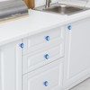 Ravinte Pack of 5 Crystal Drawer Knobs and Handles, Blue