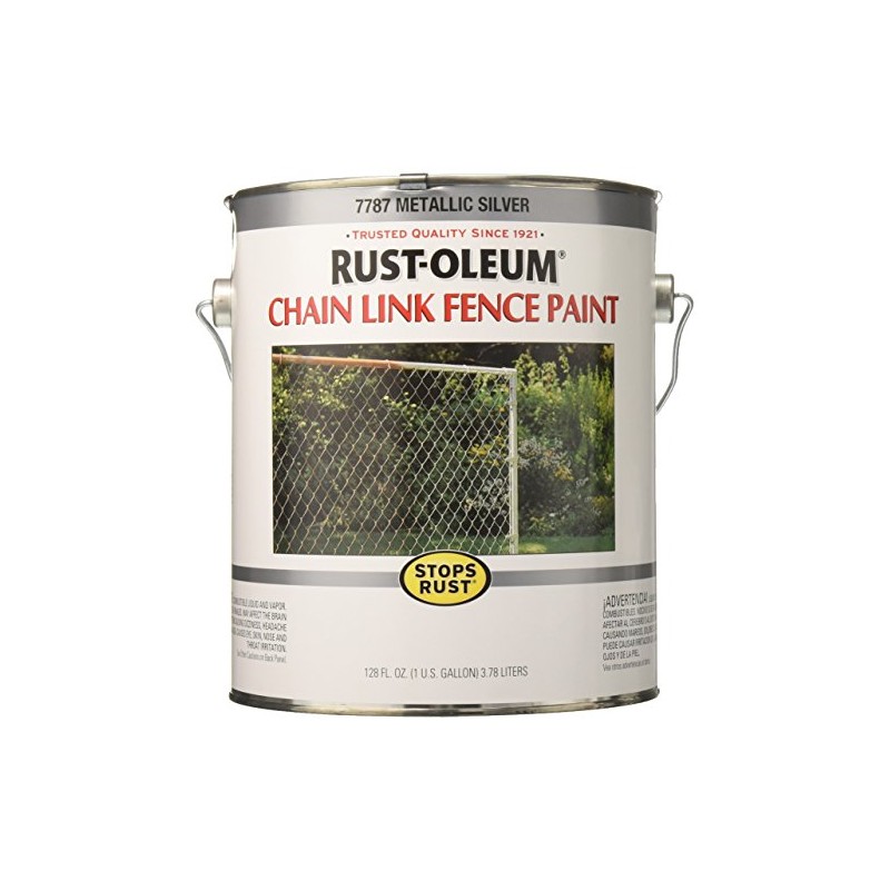 Rust-Oleum 7787402 Chain Link Fence Paint , 1 Gallon, Metallic