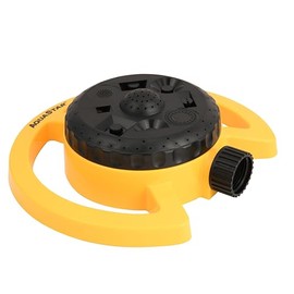 Aquastar 15122 8-Patt Turret Sprinkler(Yellow), Circular Lawn Sprinkler, Garden Sprinklers, Small Yard Water Sprinkler