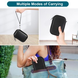 Canboc Hard Carrying Case for UCOMX Nano 3 in 1 Wireless Charger, Mesh Pocket fit USB Cable, Black(Case Only)