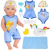 9pc Doll Clothes Accessories Set Include Romper, Bikini, Hat, Towel,
