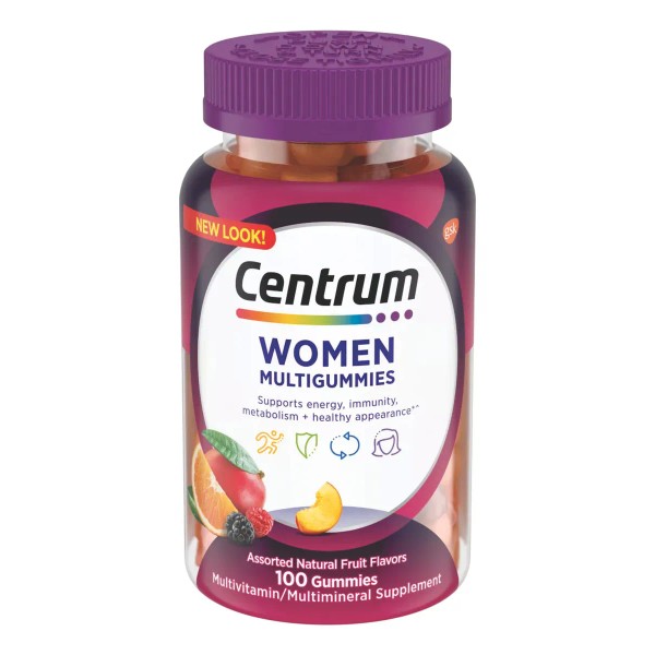 Multivitaminico Centrum Para Mujer Sabor Frutas 100 Gomitas