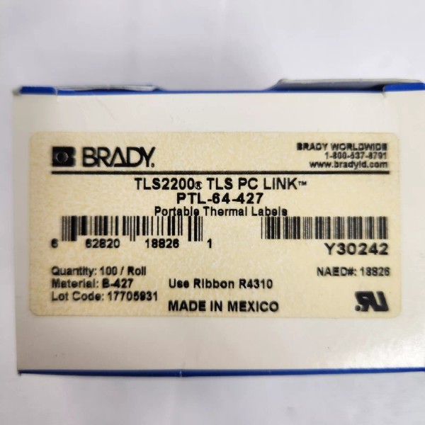 Brady NEW BRADY PTL-64-427 B Portable Thermal Labels 100 TLS2200